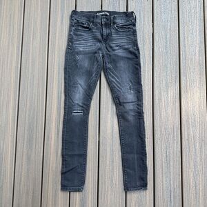 Express Distressed Black Jeans